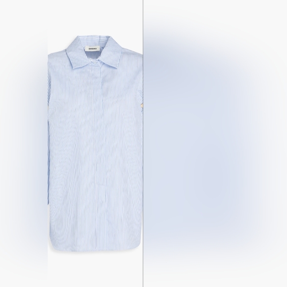 SANDROOrlane convertible striped cotton-blend shirt - Picture 9 of 12